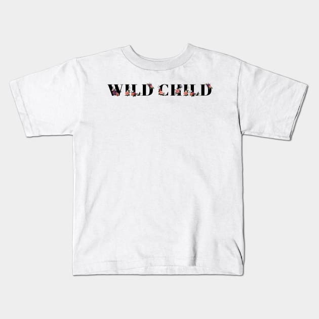 floral wild child Kids T-Shirt by thecolddots